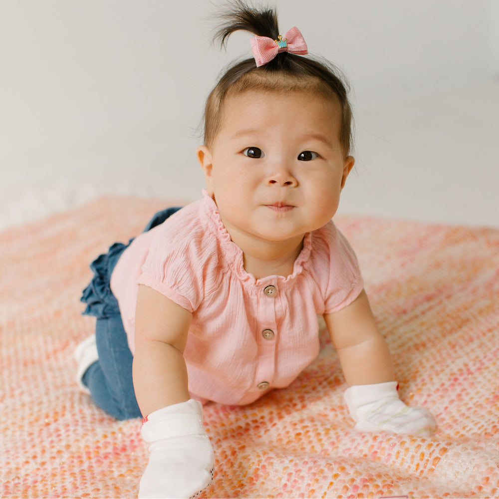 Goumikids Guantes Set Recién Nacido Bebé - GeoWave Pink