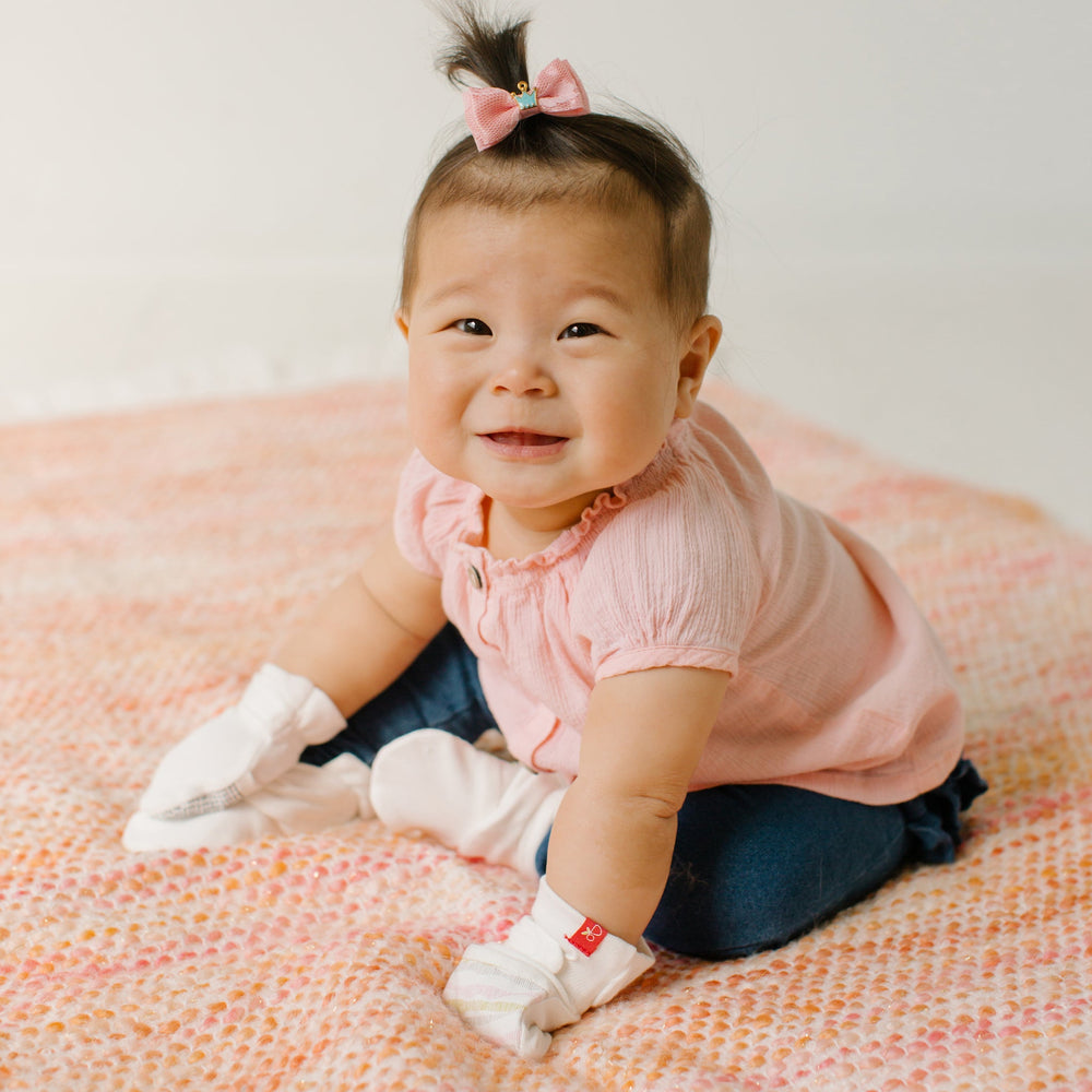 Goumikids Guantes Set Recién Nacido Bebé - GeoWave Pink