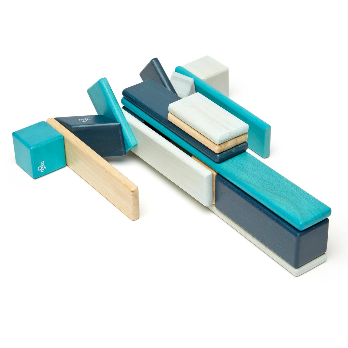 Tegu Juguete Tegu Set de 24 piezas: Blues