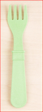 ReplayRecycled Cubiertos Verde Pastel Tenedor Ecológico