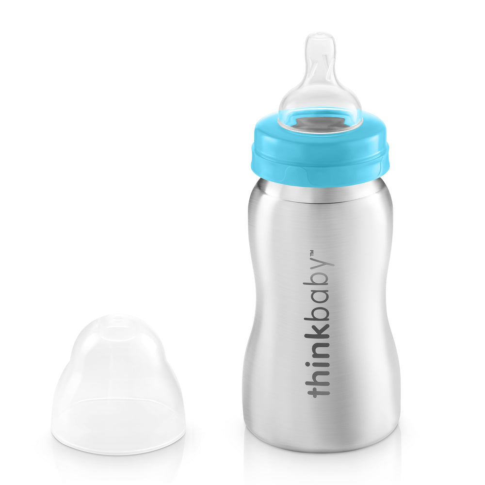 ThinkBaby Mamadera ThinkBaby of Steel-Azul