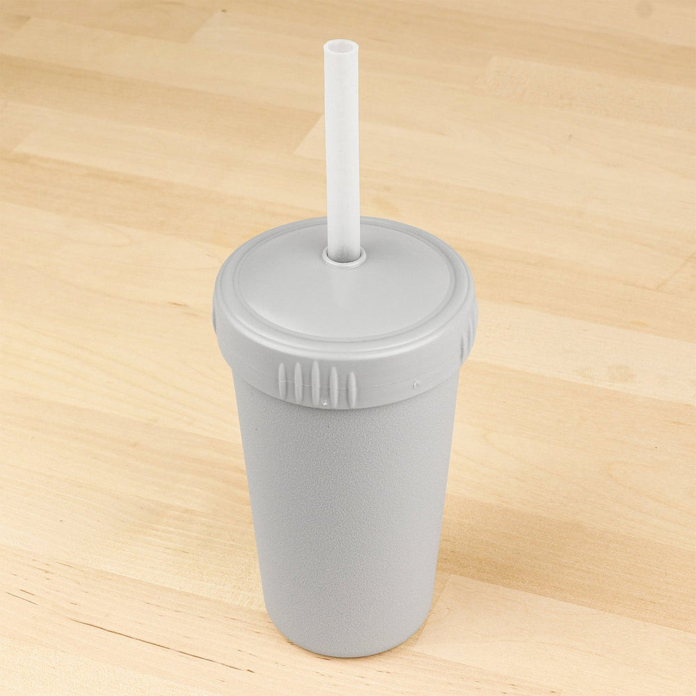 ReplayRecycled Vaso Silicona / Gris Vaso Ecológico con Bombilla