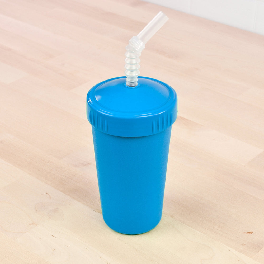 ReplayRecycled Vaso Plástico Reciclado / Azul Vaso Ecológico con Bombilla