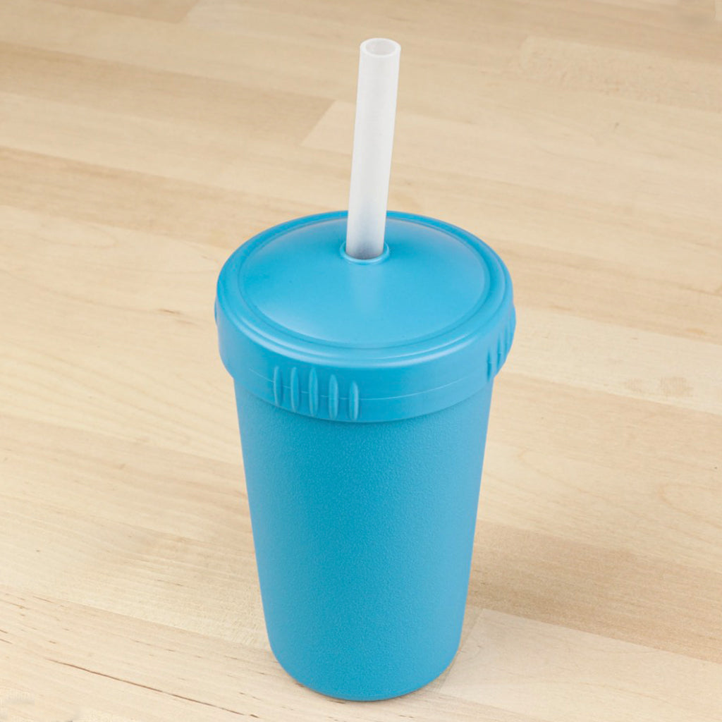 ReplayRecycled Vaso Silicona / Azul Vaso Ecológico con Bombilla