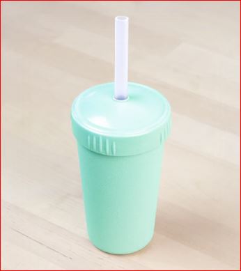 ReplayRecycled Vaso Silicona / Menta Vaso Ecológico con Bombilla