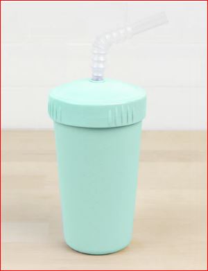 ReplayRecycled Vaso Plástico Reciclado / Menta Vaso Ecológico con Bombilla