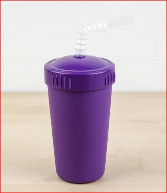 ReplayRecycled Vaso Plástico Reciclado / Amatista Vaso Ecológico con Bombilla