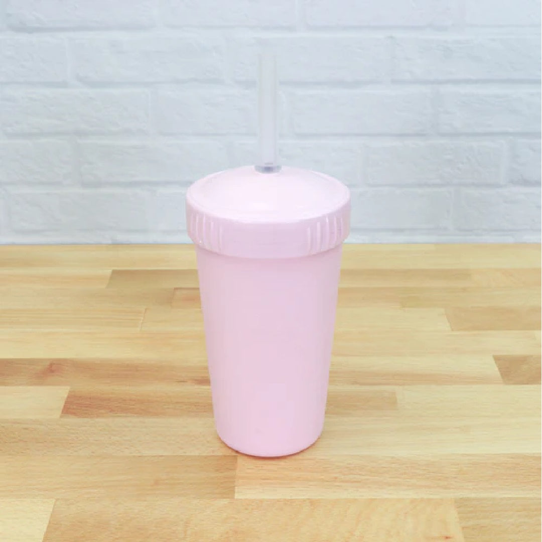 ReplayRecycled Vaso Silicona / Rosado Pastel Vaso Ecológico con Bombilla